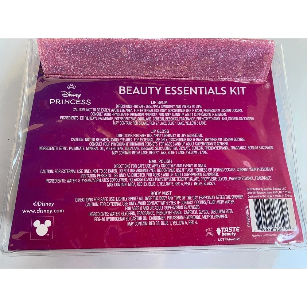 Disney Princess Beauty Essential Kit! Lip Gloss Balm‎ Body Mist Nail Polish NWT